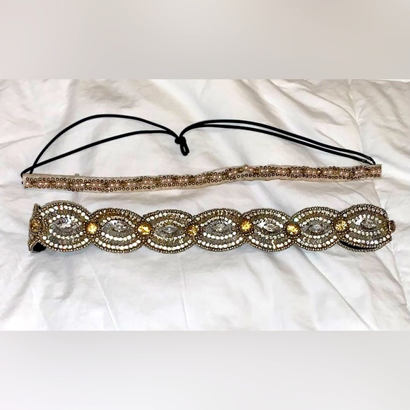 boutique brand Accessories - 2 elastic hair bands rhinestone bling decor accessories womens size OS